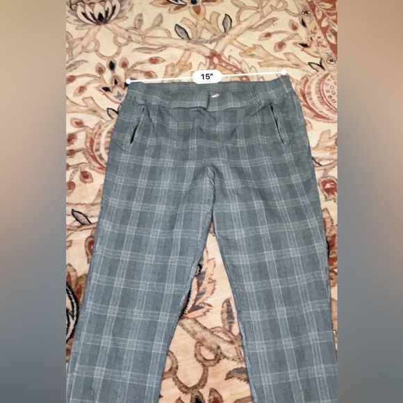 89th and Madison checkered black-and-white pants with side zip pockets size LG - Picture 4 of 10